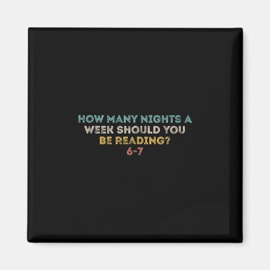 Hoeveel avonden per week moet je 6-7 F lezen Magneet (Voorkant)