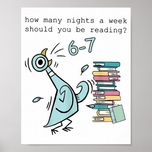 Hoeveel avonden per week moet je 6 7 lezen poster (Voorkant)