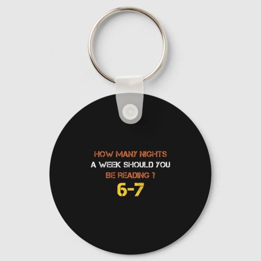 Hoeveel avonden per week moet je 6 7 lezen sleutelhanger (Voorkant)
