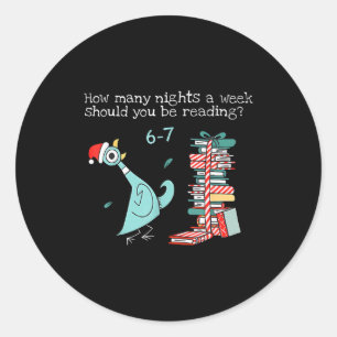 Hoeveel avonden per week moet je 6-7 lezen T Ronde Sticker