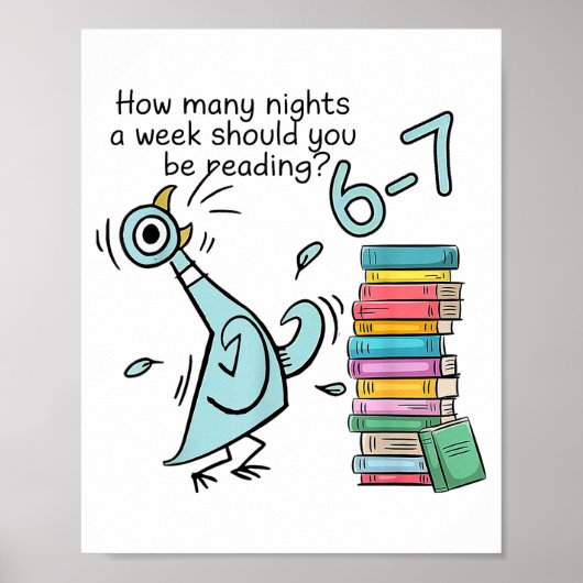 Hoeveel avonden per week moet je 6-7 T lezen Poster (Voorkant)