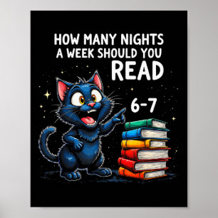 Hoeveel Avonden Per Week Moet Je Lezen_ 6–7 Leuke  Poster