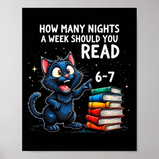 Hoeveel Avonden Per Week Moet Je Lezen_ 6–7 Leuke Poster (Voorkant)