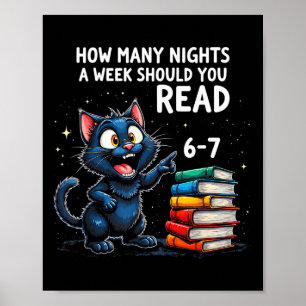 Hoeveel Avonden Per Week Moet Je Lezen_ 6–7 Leuke  Poster