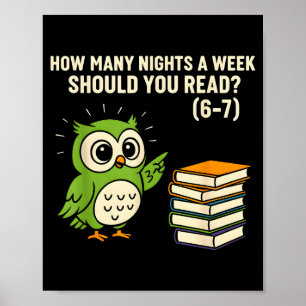Hoeveel Avonden Per Week Moet Je Lezen_ 6–7 Leuke  Poster