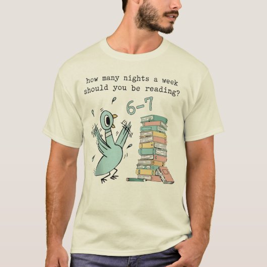Hoeveel Avonden Per Week Moet Je Lezen T-shirt (Voorkant)