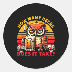 Hoeveel biertjes zijn er nodig om lekker bier te D Ronde Sticker