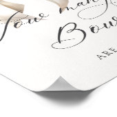 Hoeveel Bogen Bloemenboog Baby shower Poster (Hoek)