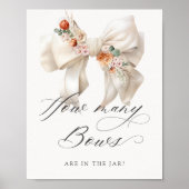 Hoeveel Bogen Bloemenboog Baby shower Poster (Voorkant)