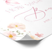 Hoeveel Bogen Blush roze baby shower bloemen Poster (Hoek)
