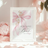 Hoeveel Bogen Blush roze baby shower Poster