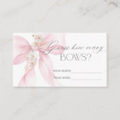 Hoeveel Bogen Blush roze Bloemen Bow Informatiekaartje (Voorkant)