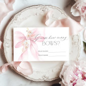 Hoeveel Bogen Blush roze Bloemen Bow Informatiekaartje