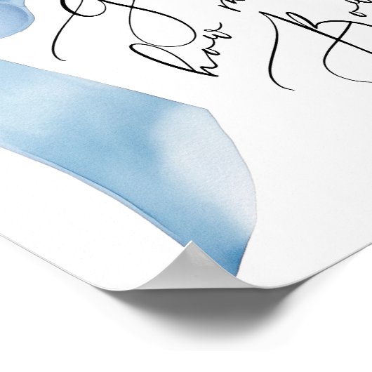 Hoeveel bogen zitten er in het potje blauw baby sh poster (Hoek)