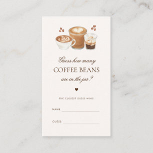 Hoeveel Bonen Koffie Vrijgezellenfeest Game Kaart