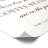 Hoeveel bonen koffie Vrijgezellenfeest spel teken Poster (Hoek)