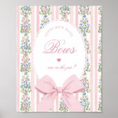 Hoeveel Bows Guessing Game Coquette Bow Pink Poster (Voorkant)