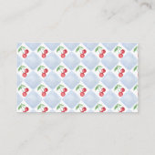 Hoeveel Cherries Blue Bow Baby shower spel Informatiekaartje (Achterkant)