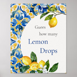 Hoeveel citroen druppels 25ste verjaardag poster