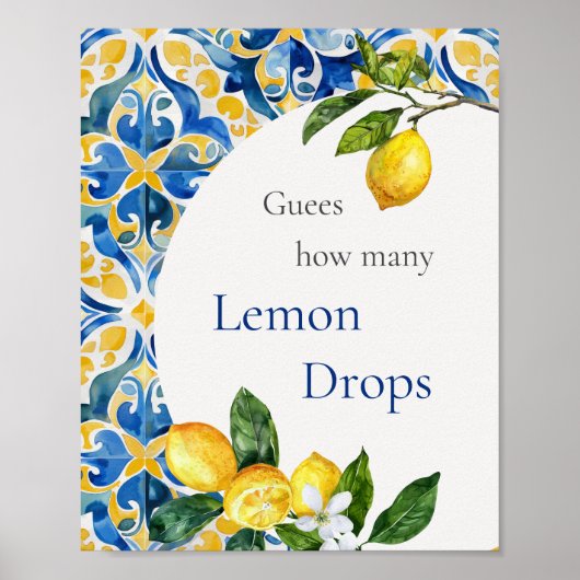 Hoeveel citroen druppels 25ste verjaardag poster (Voorkant)