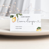 Hoeveel citroendruppels informatiekaartje