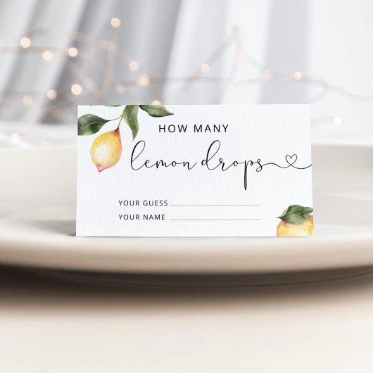 Hoeveel citroendruppels informatiekaartje