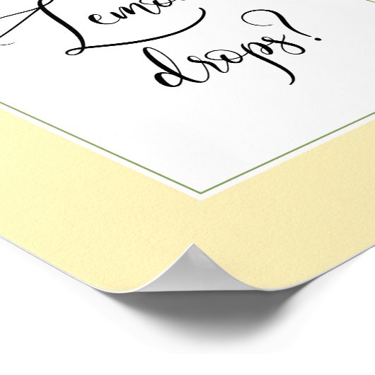 Hoeveel citroendruppels zitten er in de pot? poster (Hoek)