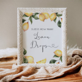 Hoeveel citroendruppels zitten er in de pot poster