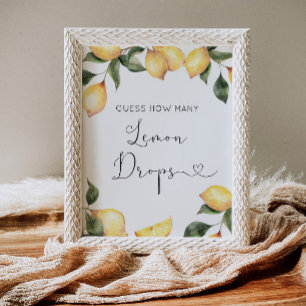 Hoeveel citroendruppels zitten er in de pot? poster