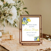 Hoeveel Citroenen Drops Vrijgezellenfeest Game Sig Poster