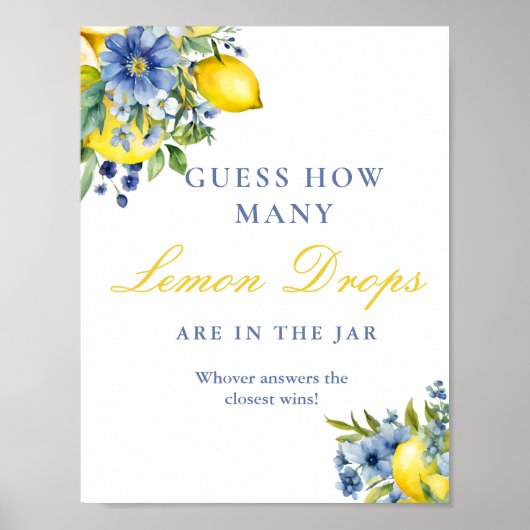 Hoeveel Citroenen Drops Vrijgezellenfeest Game Sig Poster (Voorkant)