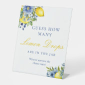 Hoeveel Citroenen Drops Vrijgezellenfeest Game Sig Reclamebord Met Voetstuk (Voorkant)