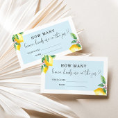 Hoeveel citroenkoppen en omhullingskaart informatiekaartje