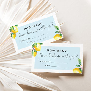 Hoeveel citroenkoppen en omhullingskaart informatiekaartje