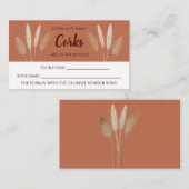 Hoeveel Corks Pampas Vrijgezellenfeest game Kaart Plaatskaartje (Voorkant / Achterkant)