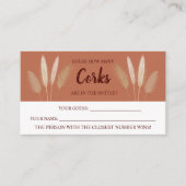 Hoeveel Corks Pampas Vrijgezellenfeest game Kaart Plaatskaartje (Voorkant)