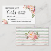 Hoeveel Corks Vrijgezellenfeest Game kaart Plaatskaartje (Voorkant / Achterkant)