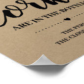 Hoeveel corks vrijgezellenfeest rustige game-teken poster (Hoek)