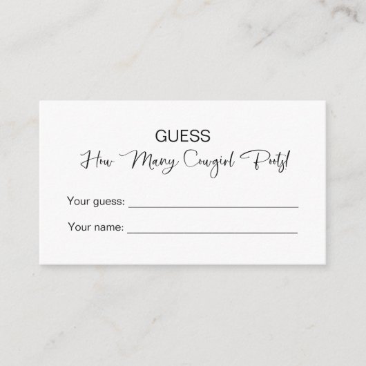 Hoeveel Cowgirl laarzen! Vrijgezellenfeest Informatiekaartje (Voorkant)