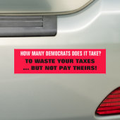 HOEVEEL DEMOCRATEN HEB JE NODIG? BUMPERSTICKER (Op auto)