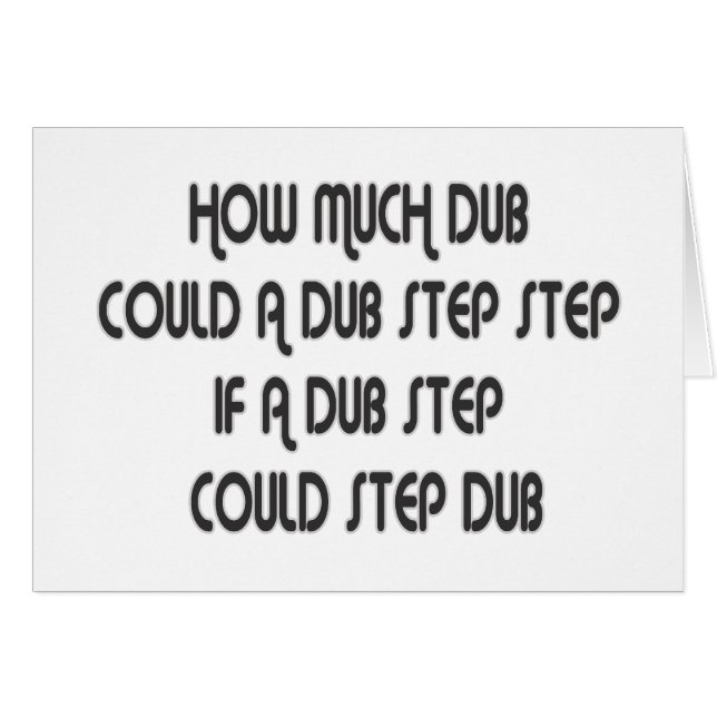 Hoeveel Dub-stap (Voorkant Horizontaal)