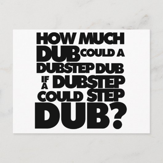 Hoeveel Dubstep? Briefkaart (Voorkant)