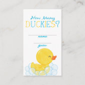 Hoeveel Duckies Party Game Guess Kaarten (Voorkant)