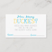 Hoeveel Duckies Party Game Guess Kaarten (Voorkant)