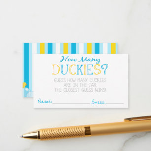 Hoeveel Duckies Party Game Guess Kaarten