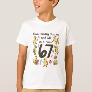Hoeveel eenden niet allemaal op een rij Grappige 6 T-shirt