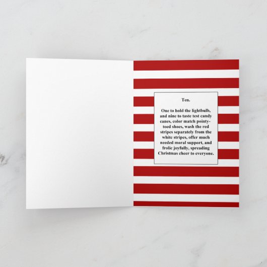 Hoeveel Elf neemt het? Feestdagen Kaart (Binnen)