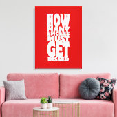 Hoeveel Emcee's moeten er gekust worden Canvas Afdruk (Insitu (Woonkamer))