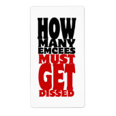 Hoeveel Emcee's moeten er gekust worden Etiket (Voorkant)