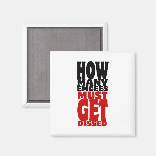 Hoeveel Emcee's moeten er gekust worden Magneet (Voorkant / Achterkant)